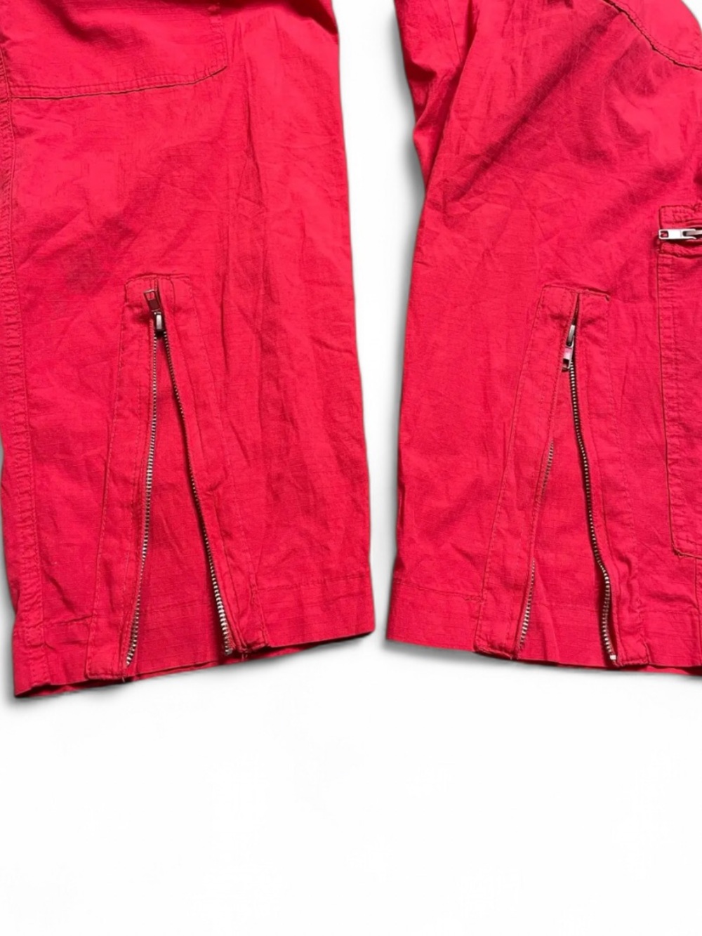 RARE Free People Lena Flight Utility Jumpsuit Red - Picture 5 of 10